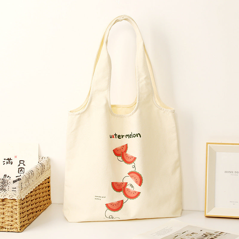 Fruit Print Canvas Tote 🍋