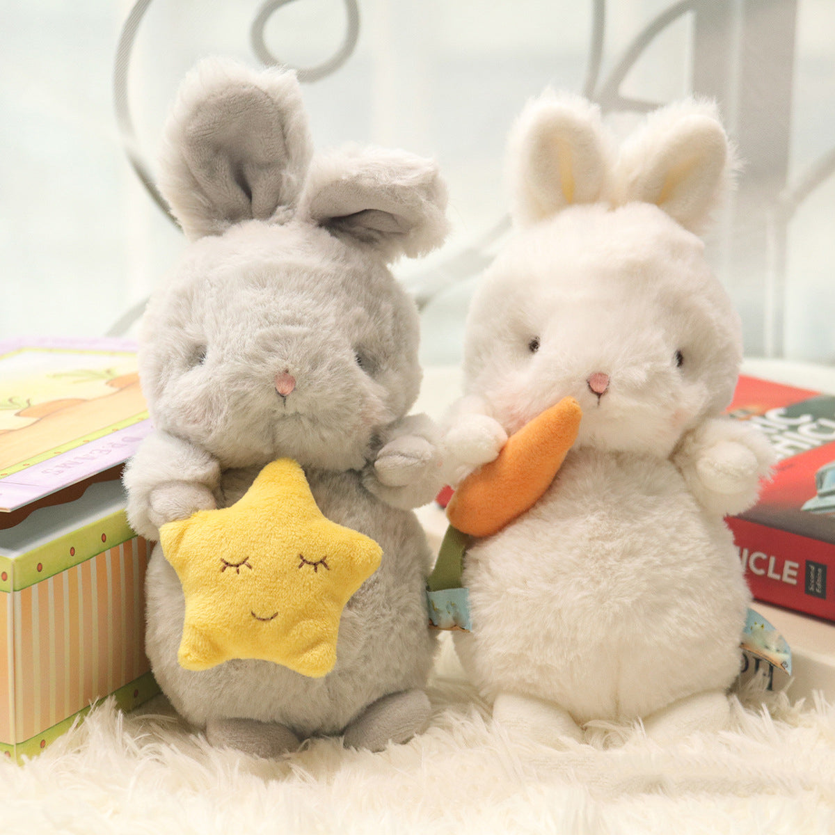 Cute Fluffy Bunny Plush Toy 🐰💕