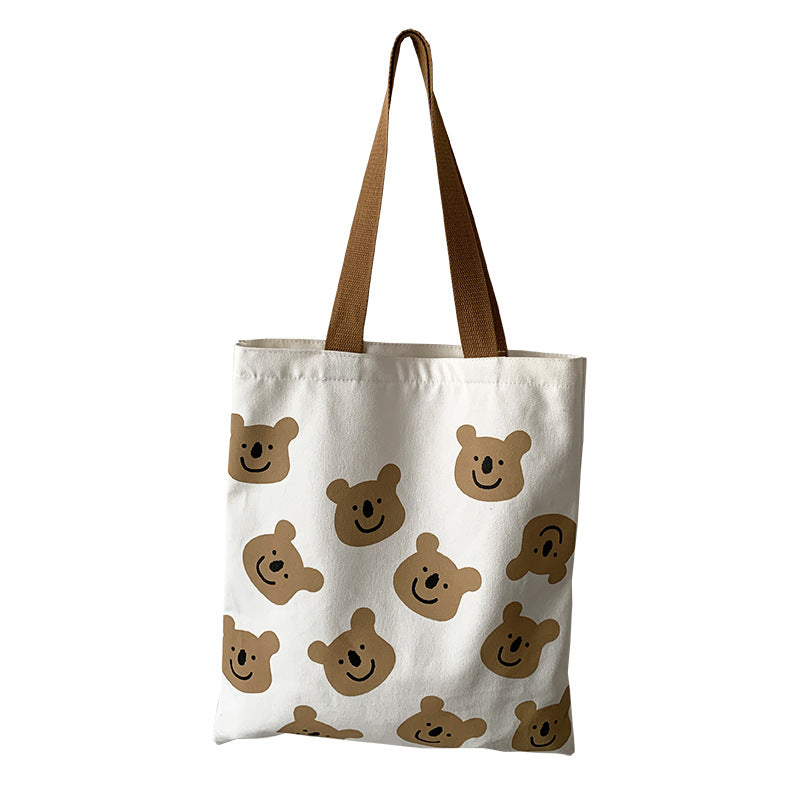 Cartoon Bear Shoulder Tote 👜