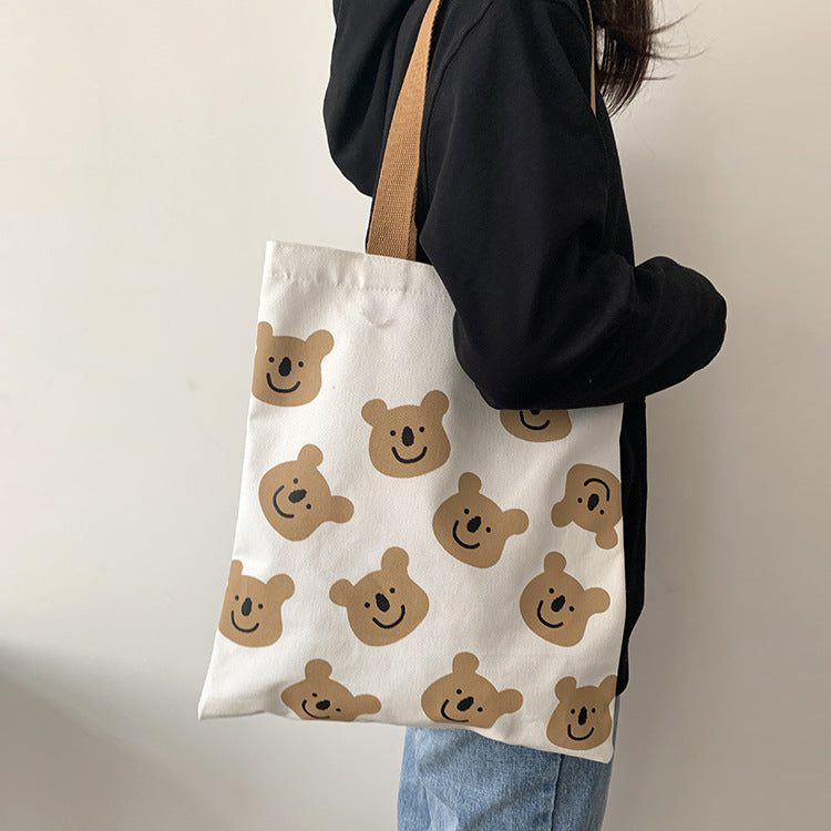 Cartoon Bear Shoulder Tote 👜