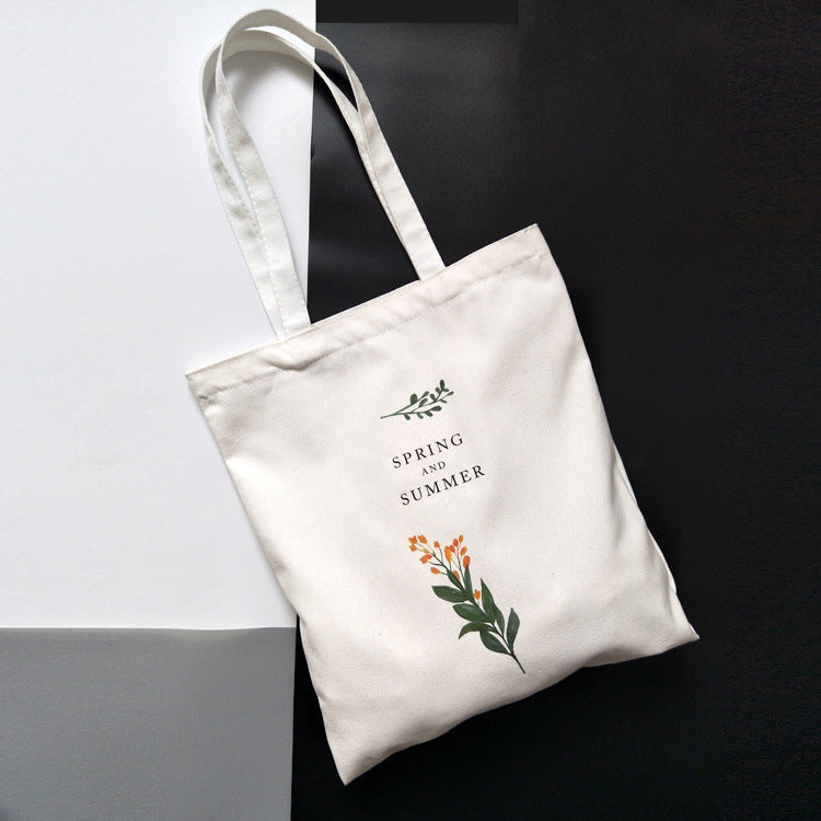 Minimal White Canvas Tote 👜