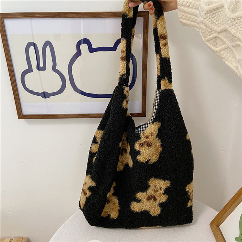 Teddy Bear Plush Tote Bag 🧸