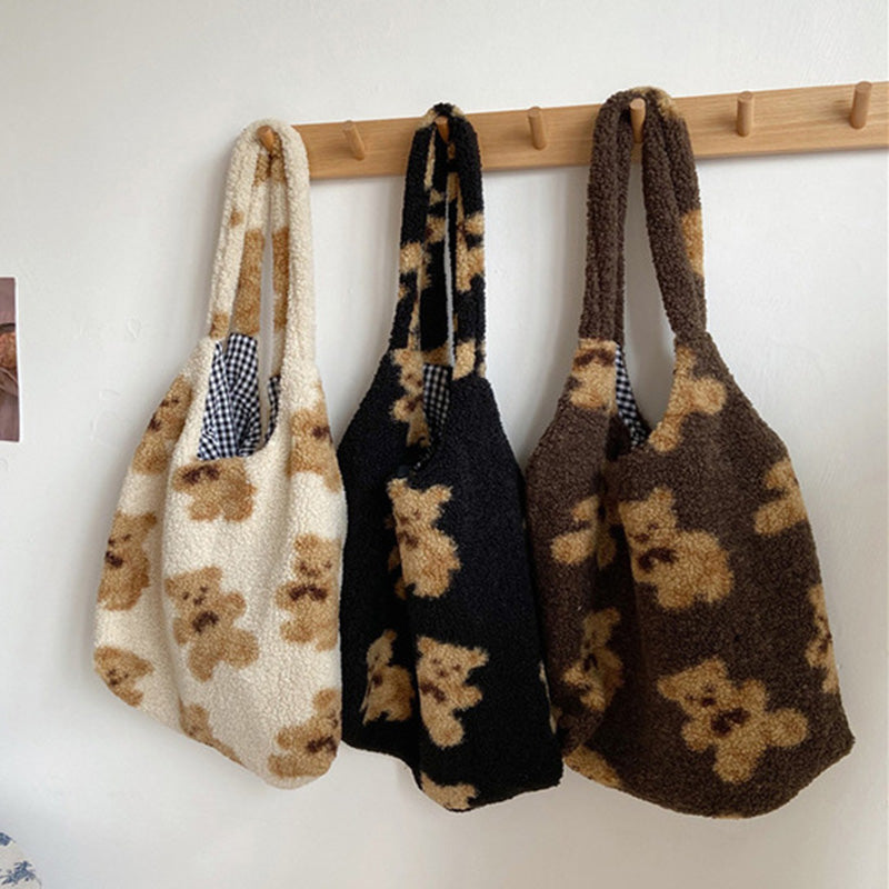 Teddy Bear Plush Tote Bag 🧸