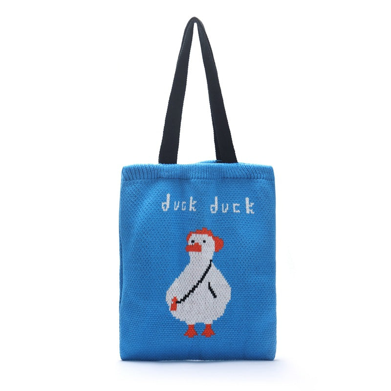 Blue Duck Knit Tote 🦆