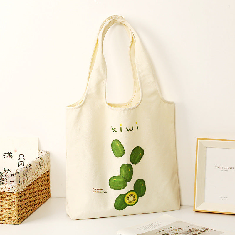 Fruit Print Canvas Tote 🍋
