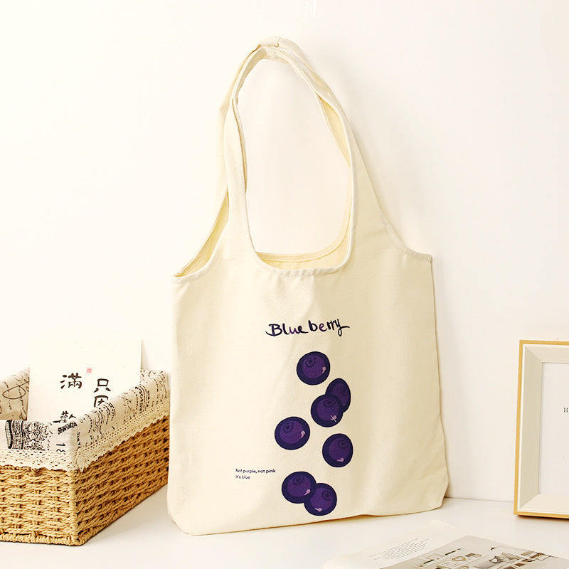 Fruit Print Canvas Tote 🍋